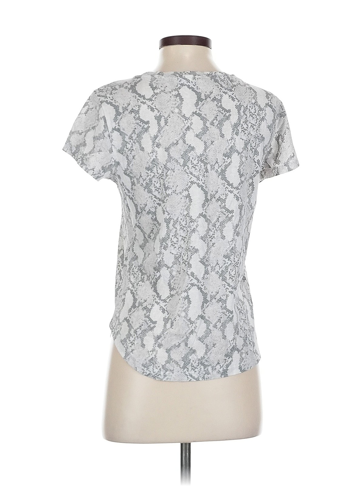 H&M Women Silver Short Sleeve T-Shirt XS thumbnail 2