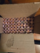Full unsearched box of 2,500 Pennies. 50 Rolls Wheats, Copper, 2025, Errors.