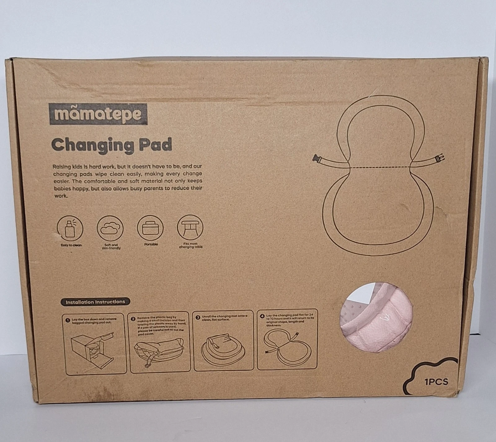 Mamatepe Pink Baby Changing Pad Waterproof Diaper Mat 24"x16"
Opens in a new window or tab