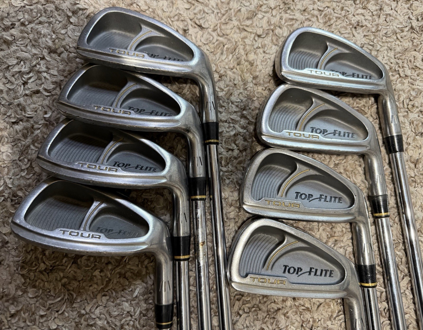 Set Of 8 ~ Top Flite Tour Iron Set 3-P Dynamic Gold R-300 St