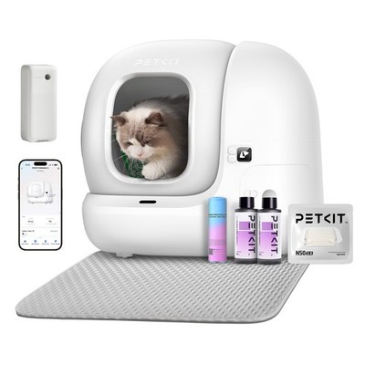 PETKIT Katzenklo Selbstreinigende Katzentoilette für Mehrere Katzen 76L + 7L
