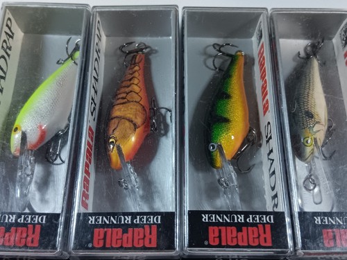 Rapala fishing lures Shad Rap SR-5 Deep runner lot of 4. Bass Cod Trout lures. - Picture 2 of 24