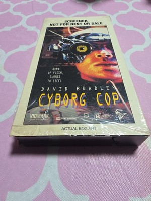 RARE Cyborg Cop VHS Tape 1994 David Bradley Sci-Fi Thriller Action VIDMARK Promo