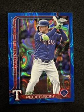 2025 Topps Chrome Update Joc Pederson #USC46 Blue Lava Refractor Rangers 089/150