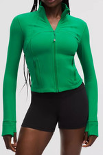 LULULEMON DEFINE JACKET CROPPED NULU RACEWAY GREEN SIZE 2 SIZE 4 NWT 