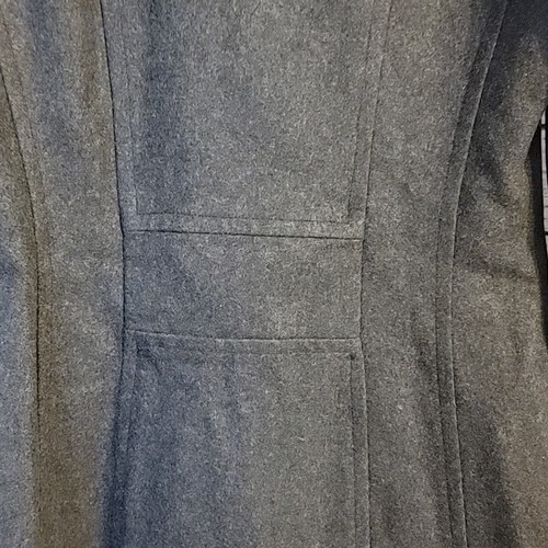 Anne Klein Charcoal Gray Wool Blend Double Breasted Peacoat Overcoat Size XS - Picture 9 of 10