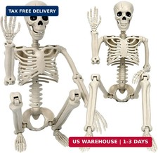 2 Pack Skeleton Halloween Decorations-3 ft Full Body Posable Joints
