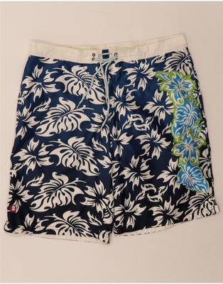 INVICTA Herren Badeshorts IT 52 XL dunkelblau geblümt Polyester DO21