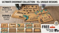Coir Rug Doormat Non Slip Large Funny Outdoor Mat Indoor Front Door Rubber Matt