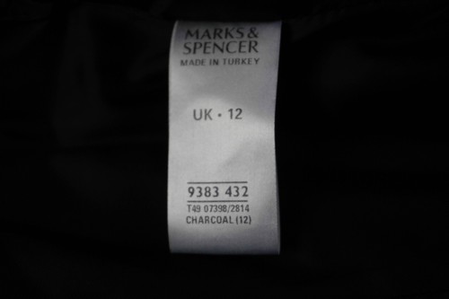 Marks and Spencer~100% Suede Jacket~Charcoal~Size 12~Excellent Condition - Picture 4 of 10