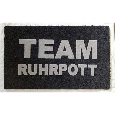 Fußmatte Türvorleger Pad Team Ruhrpott Fußabstreifer Spruch Anthrazit 45x75cm