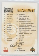 1998-99 McDonald's Checklists Wayne Gretzky Teammates/Grand Moment Checklist b2t