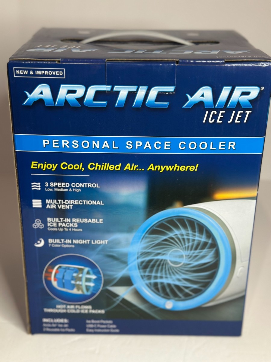 NEW Arctic Air Ice Jet Personal Space Cooler 3-Speed Fan Quiet USB