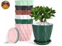 6Er Set Blumentopf Mit BewäSserungssystem, 12Cm Pflanzentopf Mit Praktischen