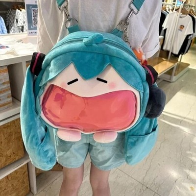 40CM HATSUNE MIKU SHOULDER BAG Backpack Cute Anime Girl Plush Cartoon Kawaii