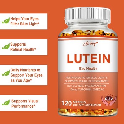 Lutein Capsules - Eye Health,Relieve Fatigue, with Zeaxanthin, Omega-3, DHA, EPA