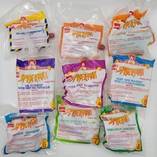 New Sealed Complete Set of 9 Spider-Man Happy Meal Toys (1994) / Marvel / Lot 