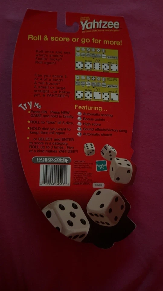 复古手持电子 Yahtzee Gold Parker Brothers 2004(完全密封) — 第 2/2 张图片