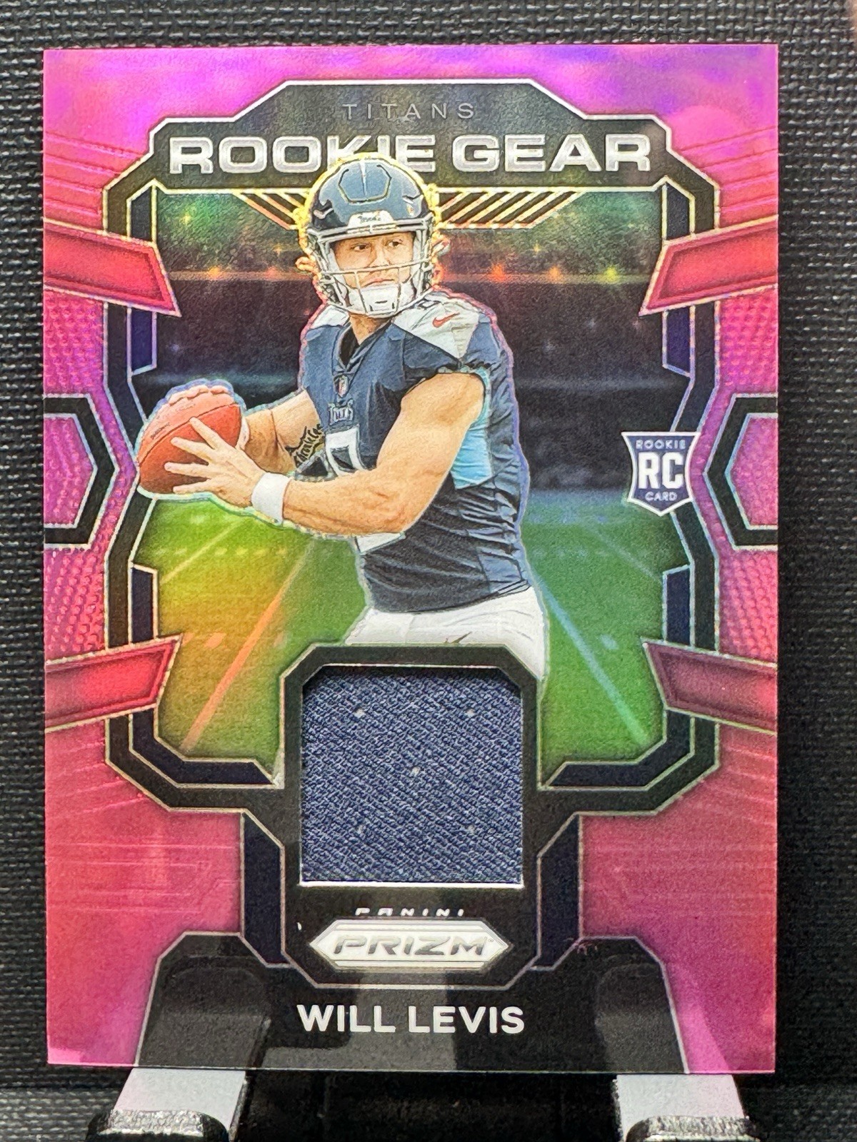 2023 Panini Prizm Rookie Gear Will Levis Pink Prizm Patch RG-WL RC