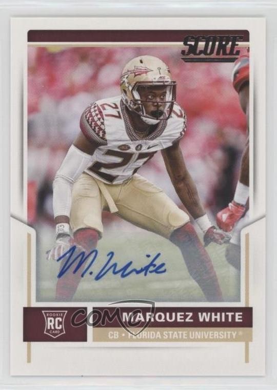 2017 Score Rookie Signatures Marquez White #345 Auto RC 2o7