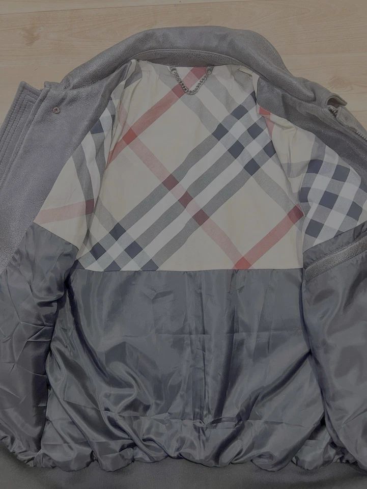 Chaqueta de cuero Burberry Brit para hombre talla L Foto 4 de 4