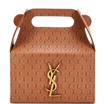 Saint Laurent Take-Away Box Bag Monogram All Over Leather
