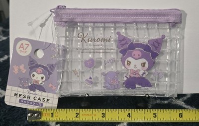Kuromi My Melody Mesh Case Pouch Hello Kitty Sanrio AUTHENTIC Made-in-Japan New!