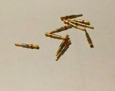 Qty:10 TE Connectivity / AMP Circular Contact Connector Pin-Gold Plated 200679-1