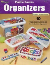 NEW THE NEEDLECRAFT SHOP PLASTIC CANVAS ORGANIZERS 10 DESIGNS OOP 2001