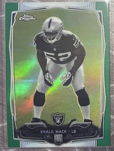 2014 Topps Chrome Green Refractor #184 Khalil Mack Near Mint +