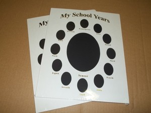 My School Year in Gold photo Album Mat Ready For Frame 11 X 14 CR Framing