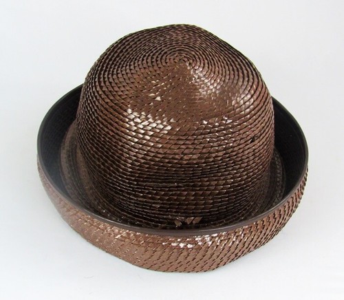 Desi Original New York Chocolate Brown Weave Church Social Ladies Hat - Picture 3 of 7