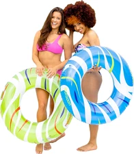 [Citrus] 2-Pack Luxury Pool Floats Swimming Float Beach Tube Floaties Ring Tubes