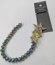 String Boulevard Glass Beads Hildie & Jo Rhinestone Stars & Metallic Iris C21-1