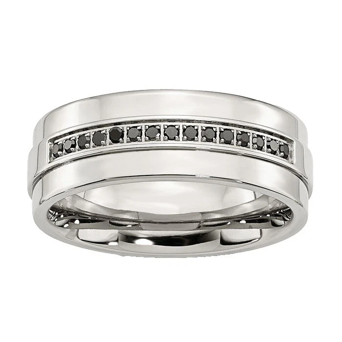 Diamond Stainless Steel Rings for Men