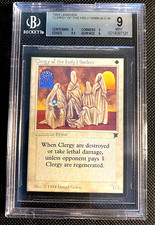 MTG Legends 1994 CLERGY OF THE HOLY NIMBUS BGS 9 MINT Magic The Gathering G0165