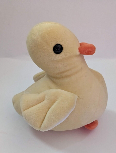 1986 GUND Duck Plush Rattle Baby Toy Yellow 5" Small Stuffed Animal Vintage Rare - Picture 5 of 11