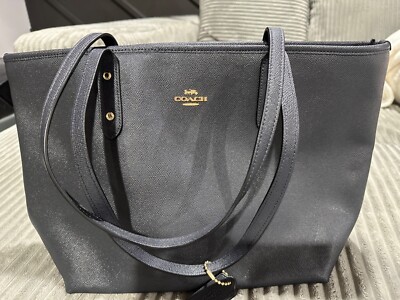 Coach F58846 Crossgrain City Zip Top Tote Handbag - Chalk | eBay