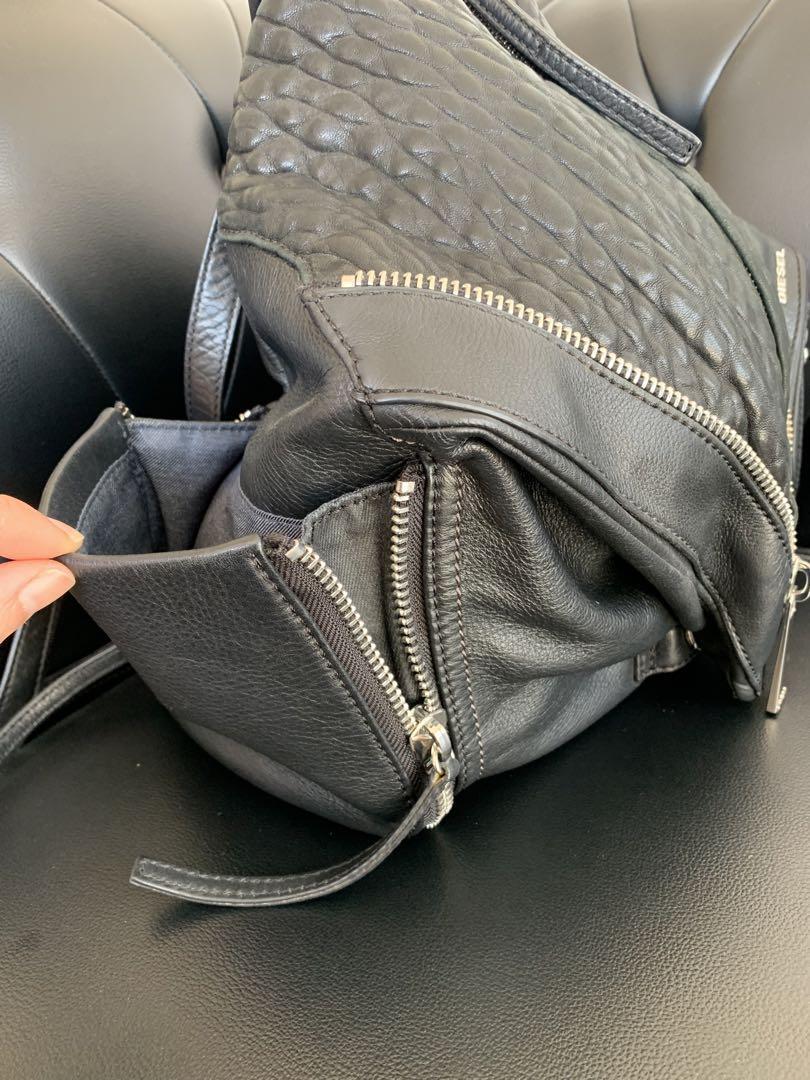 Diesel Le Zipper Monic Rucksack Black Leather Ladies From
