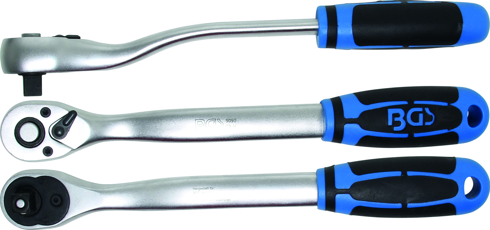 Cliquet 3/8 extra long BGS Technic en acier forgé finition satinée