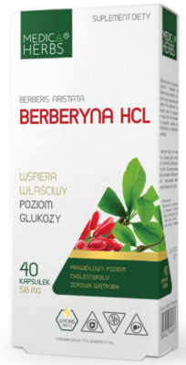 Medica Herbs Berberin HCL Berberine Für Blutzucker Balance 97% 500mg 40 Kapseln