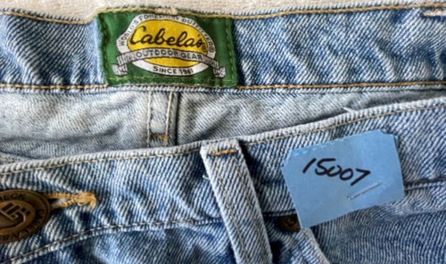Cabela’s men’s stone blue denim jeans 38 x 30” regular tapered - Picture 6 of 7