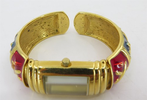 Orologio Joan Rivers Quarzo Classico Bracciale Smalto e Tono Oro V377 - Foto 5 di 11