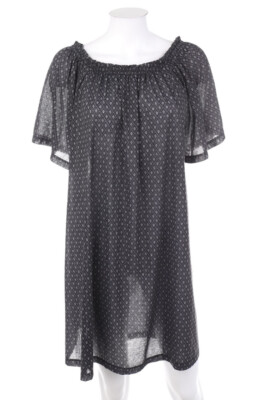 H&M Mini Dress Jersey Geometric Pattern S black grey