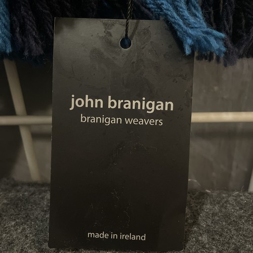 NWT John Branigan Plaid Wool Scarf 70" X 9" Ireland - Picture 3 of 3