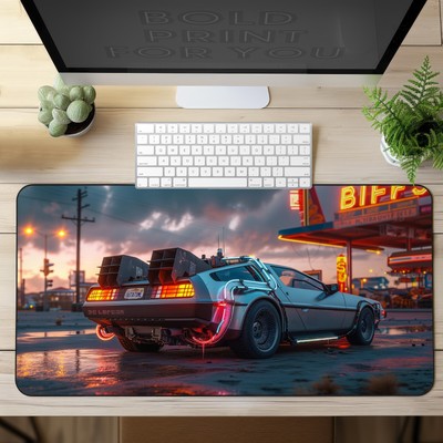 DeLorean DMC-12 Desk Mat, Gaming keyboard mat, mousepad large, XXL Desk Pad