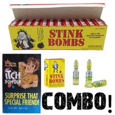 36 Stink Bombs  1 Itching Itch Powder Pack - COMBO GaG Prank Joke Set