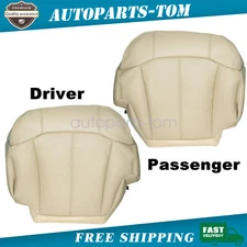 Driver & Passenger Leather Seat Cover Light Tan For 1999-2002 Chevy Suburban