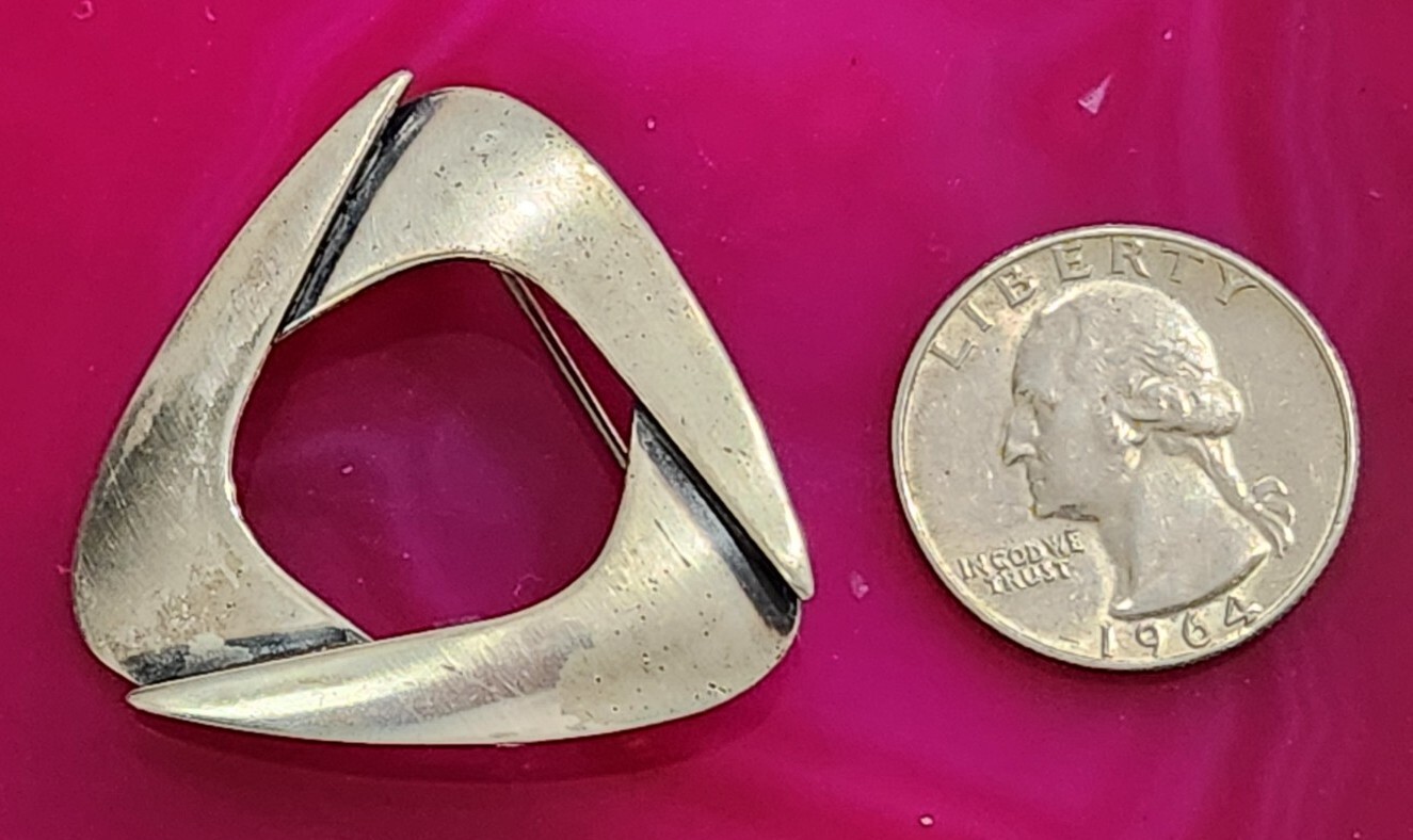 ORB - Sterling Silver - Rounded Corners Triangle … - image 2