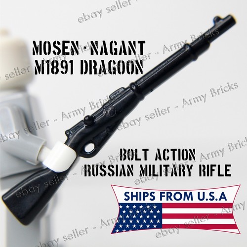 Russian Mosin Nagant M1891 Dragoon Military Rifle - CUSTOM Brick Weapons Gun & A - Picture 1 of 4